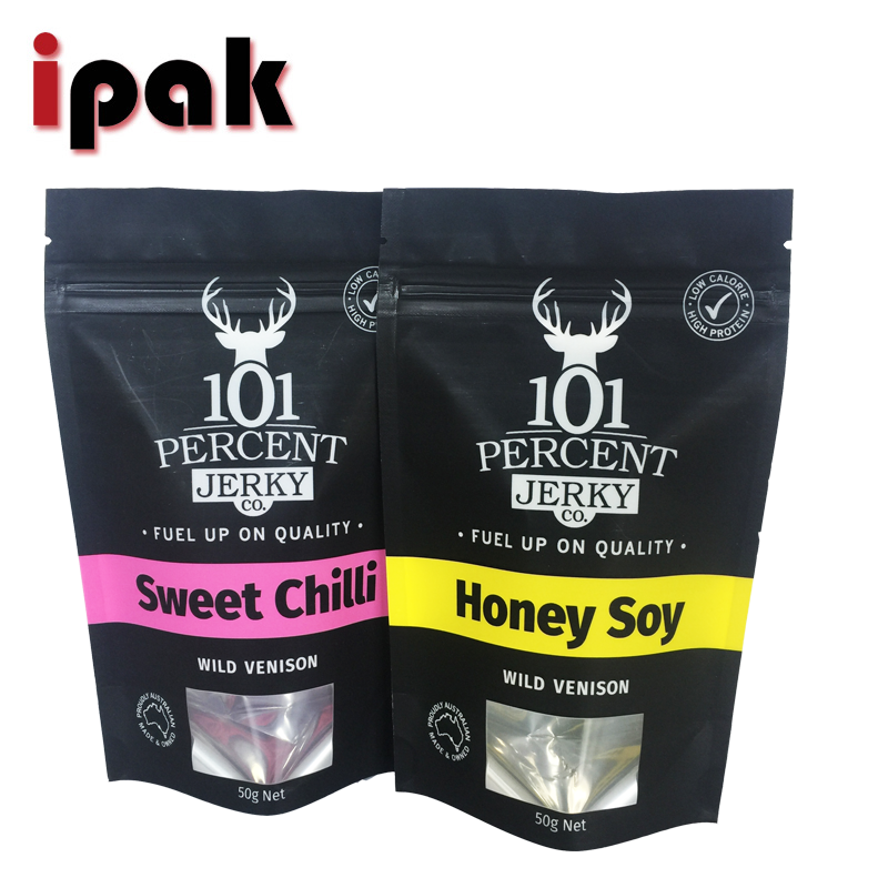 Custom Printed Stand Up Foil Kraft Paper Bath Salt Packaging Bag With Zipper